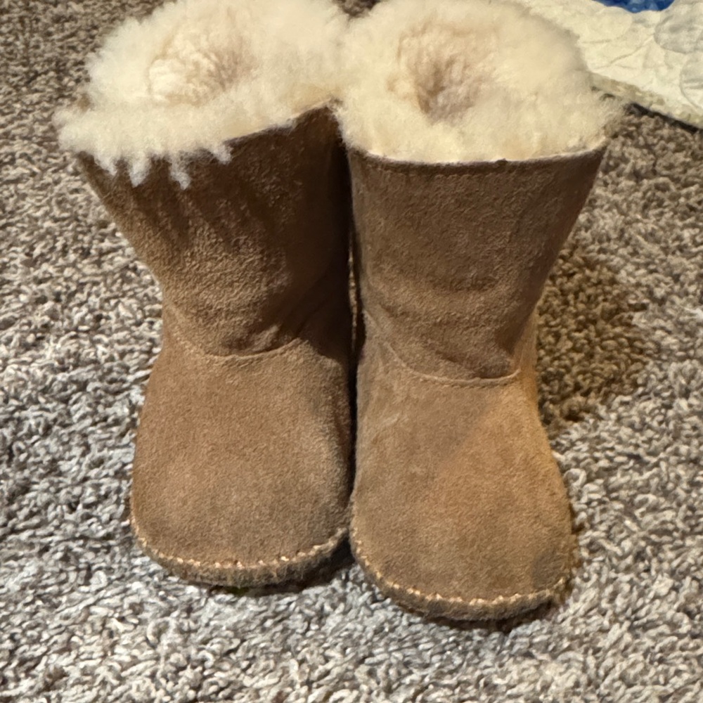 UGG Tan Kids Shearling Boots
